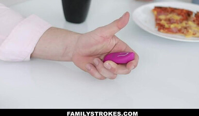 Kinky stepbro shows his big dick to horny Lilly Hall