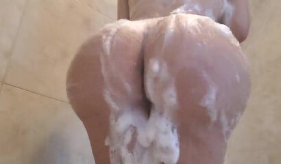 Stepfamily taboo ass and pussy fucking under the shower