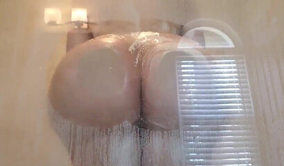Stepfamily taboo ass and pussy fucking under the shower