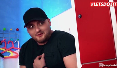 Busty teenager gets ass fucked in a hardcore threesome