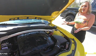 Horny Milf Seduced And Banged Her Mechanic Tucker Stevens