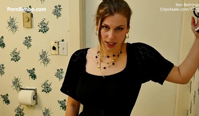 Naughty Redhead Xev Bellinger Gives A JOI Blowjob