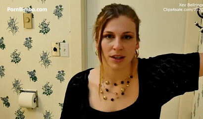 Naughty Redhead Xev Bellinger Gives A JOI Blowjob